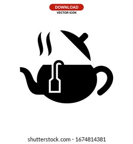 teacup icon or logo isolated sign symbol vector illustration - high quality black style vector icons
