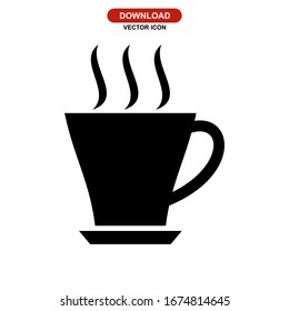 teacup icon or logo isolated sign symbol vector illustration - high quality black style vector icons
