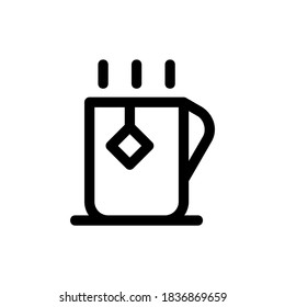 teacup icon or logo isolated sign symbol vector illustration - high quality black style vector icons
