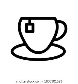 teacup icon or logo isolated sign symbol vector illustration - high quality black style vector icons
