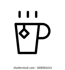 teacup icon or logo isolated sign symbol vector illustration - high quality black style vector icons

