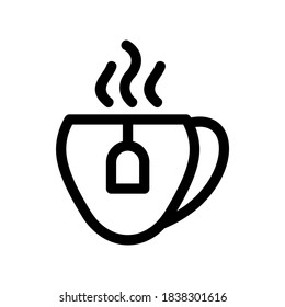teacup icon or logo isolated sign symbol vector illustration - high quality black style vector icons
