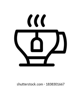 teacup icon or logo isolated sign symbol vector illustration - high quality black style vector icons
