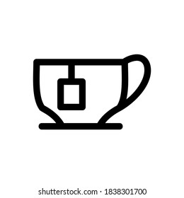 teacup icon or logo isolated sign symbol vector illustration - high quality black style vector icons
