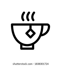 teacup icon or logo isolated sign symbol vector illustration - high quality black style vector icons
