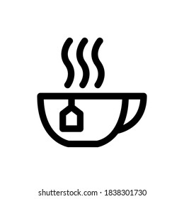 teacup icon or logo isolated sign symbol vector illustration - high quality black style vector icons
