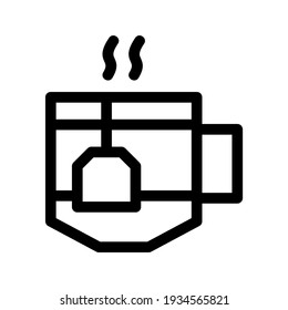 teacup icon or logo isolated sign symbol vector illustration - high quality black style vector icons
