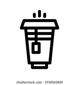 teacup icon or logo isolated sign symbol vector illustration - high quality black style vector icons
