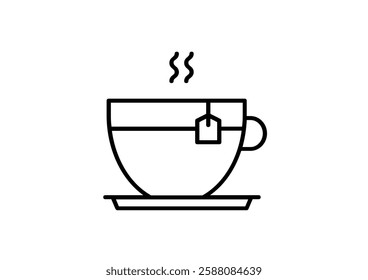 teacup icon or logo isolated sign symbol vector illustration - high quality black style vector icons