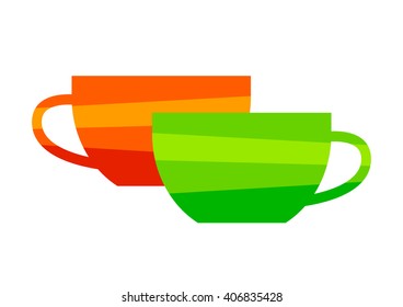 Teacup icon on white background