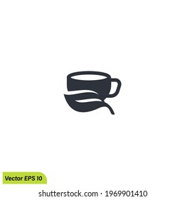 teacup icon vector simple design element