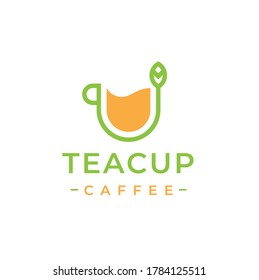 Logo de Teacup Plantilla vectorial de elemento de diseño de iconos