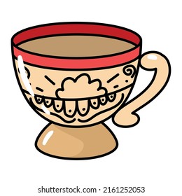 teacup old school tattoo icon