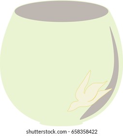 Teacup in simple vector design