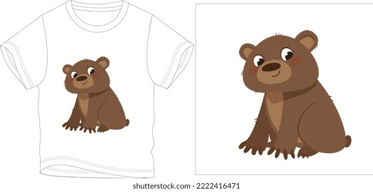 TEADY BEAR. t shirt graphic design vector illustration \
