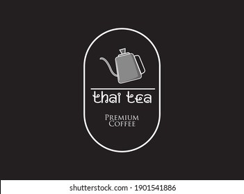 Teahouse logo template design. Vector illustration.