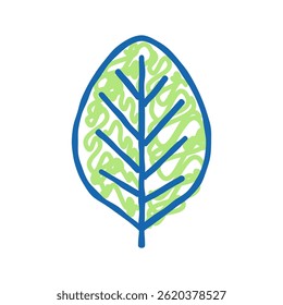 teak leaf doodle icon sketch vector. teak leaf sign. isolated symbol illustration