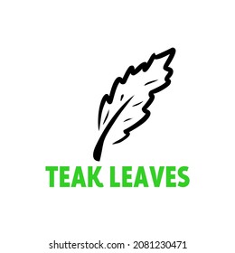 Teak leaf image. Can be used for logos or for any graphic purposes. 100% editable.