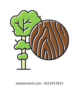 teak wood color icon vector. teak wood sign. isolated symbol illustration