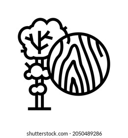 teak wood line icon vector. teak wood sign. isolated contour symbol black illustration