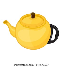 teakettle isolated illustration on white background