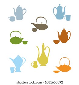 Teakettle. Teapot. Cup