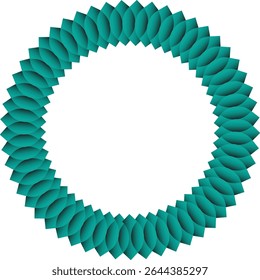 Teal abstract circular frame, perfect for design projects needing a modern border.