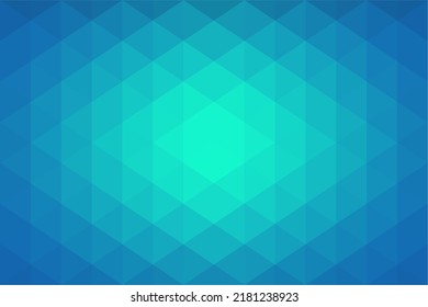 Teal Aqua Geometric Hexagonal Pattern Gradient Background Vector Illustration 