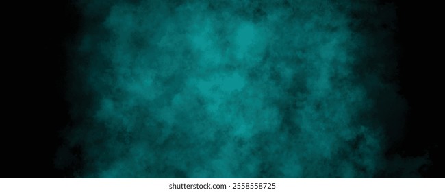 Teal and Aqua Smoke Swirling into an Ethereal Mist Over a Dark Backdrop, Perfect for Mysterious and Cinematic Scenes
