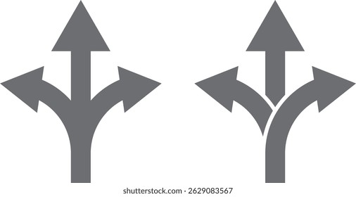Teal arrow splitting into three directions pointing ways transparent background - Powered by Shutterstock - Get 15% off with code: PIKWIZARD15