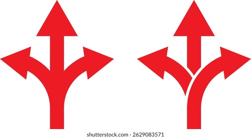 Teal arrow splitting into three directions pointing ways transparent background - Powered by Shutterstock - Get 15% off with code: PIKWIZARD15