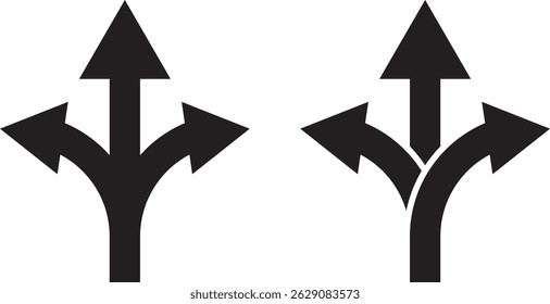 Teal arrow splitting into three directions pointing ways transparent background - Powered by Shutterstock - Get 15% off with code: PIKWIZARD15