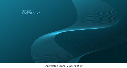 A teal background with flowing, light teal lines.