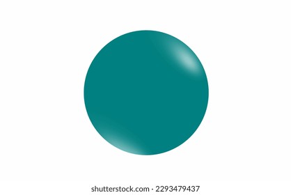 
Teal ball on white background.