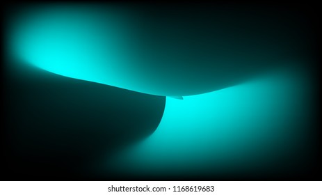 Teal and black vector background. Random mesh gradient with copy space