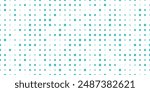 Teal blue medical seamless pattern. Math texture with uneven plus symbols on white bg. Cross shape pixel texture. Simple vector background