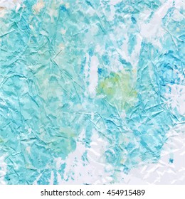 Teal blue mixed media texture with brush strokes; abstract background with copyspace; scalable vector graphic