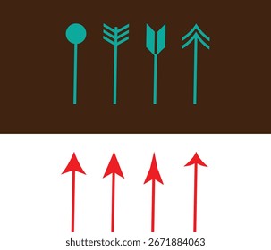 Teelblau und roter Pfeil für Ihre Website