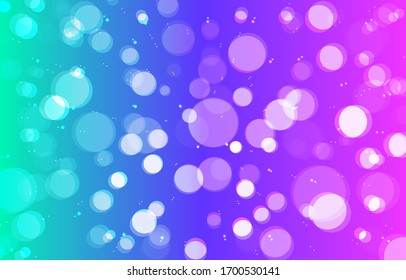 Teal bokeh background. Soft blur light effect wallpaper. Abstract background bokeh blurred. Shiny bokeh light effect. Vector illustration.