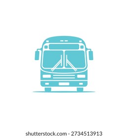 Teal bus icon on white background