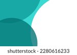 Teal color circles background with overlap layer. For wallpaper, cover, banner, poster, placard and presentation. Teal abstract background for business card and flyer template, vector illustration 