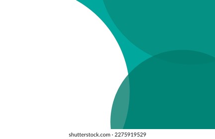Teal color circles background and overlap layer  For wallpaper  cover  banner  poster  placard   presentation  Green abstract background for business card   flyer template  vector illustration 