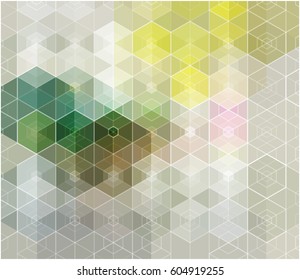Teal color hexagon mosaic vector background design