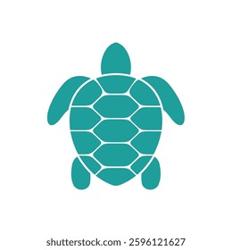Teal Color Turtle Logo Template