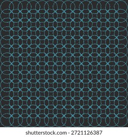 Teal color zigzag square mandala pattern.