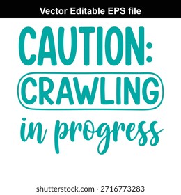 Teal colored text on white background, bold and cursive fonts, warning sign style