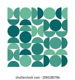 Teal cover or card design. Geometric vector illustration.