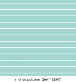 Teal and cream medium horizontal stripe seamless pattern background