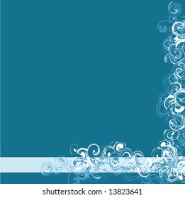 Teal curly background