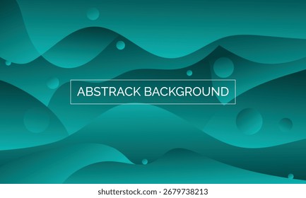 Abstrakter Hintergrund aus Teal und Cyan mit Wellenformen.